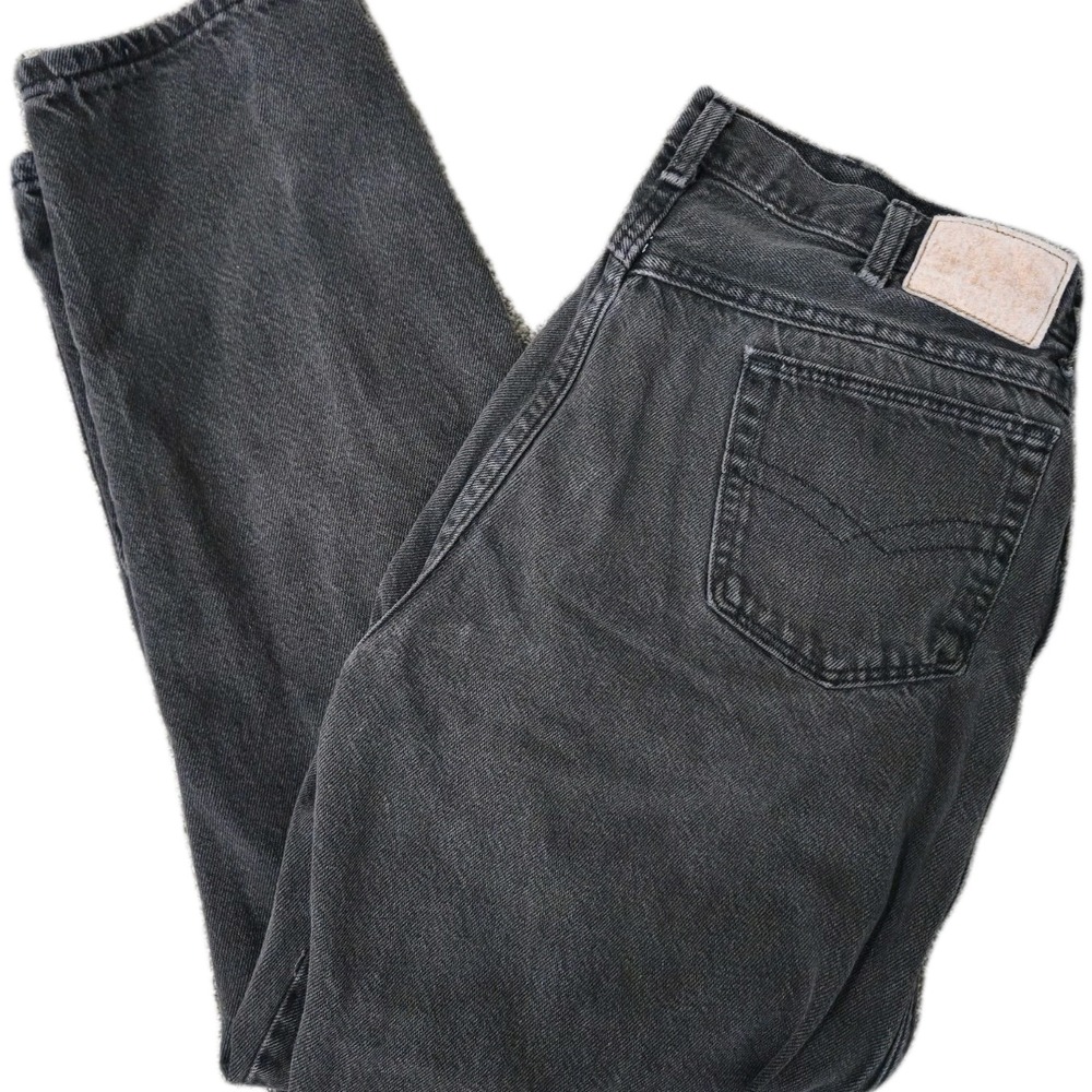 Vintage Bugle Boy Jeans Mens 36x30 Black Straight Leg Denim 90s Made In USA